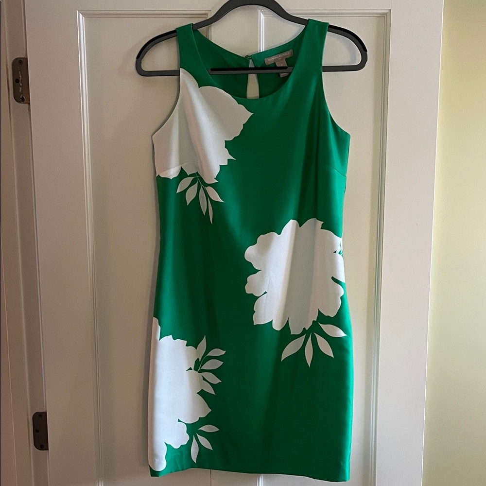 Banana Republic Green Mini Dress with White Floral Print